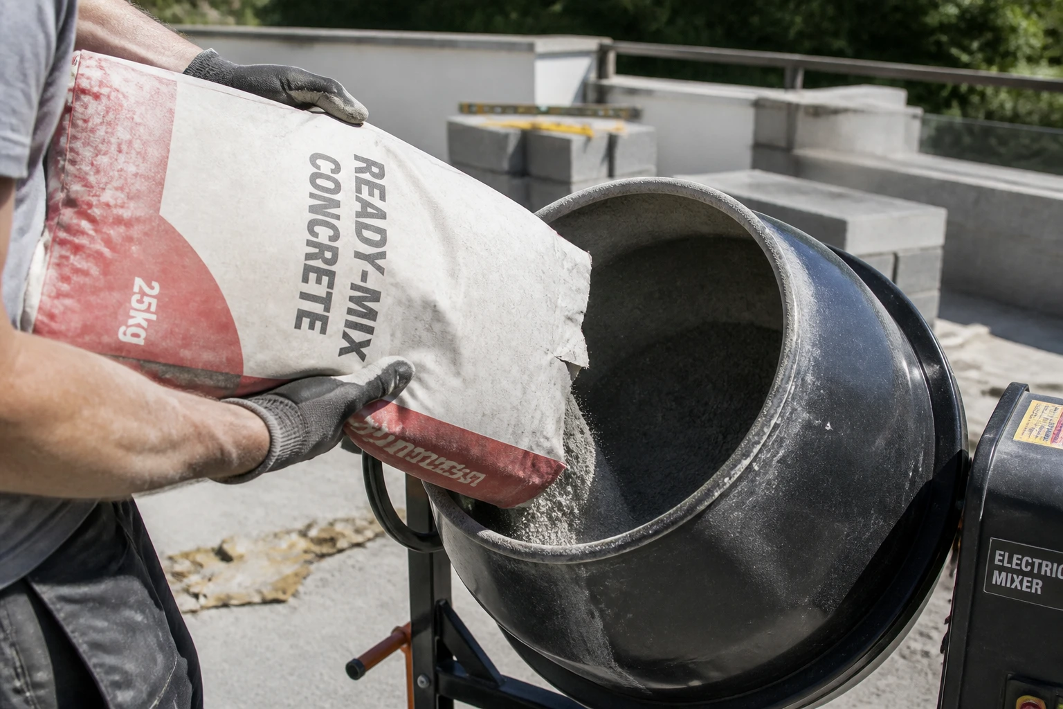 Combien de sacs de béton pour 1 m² : le calcul exact