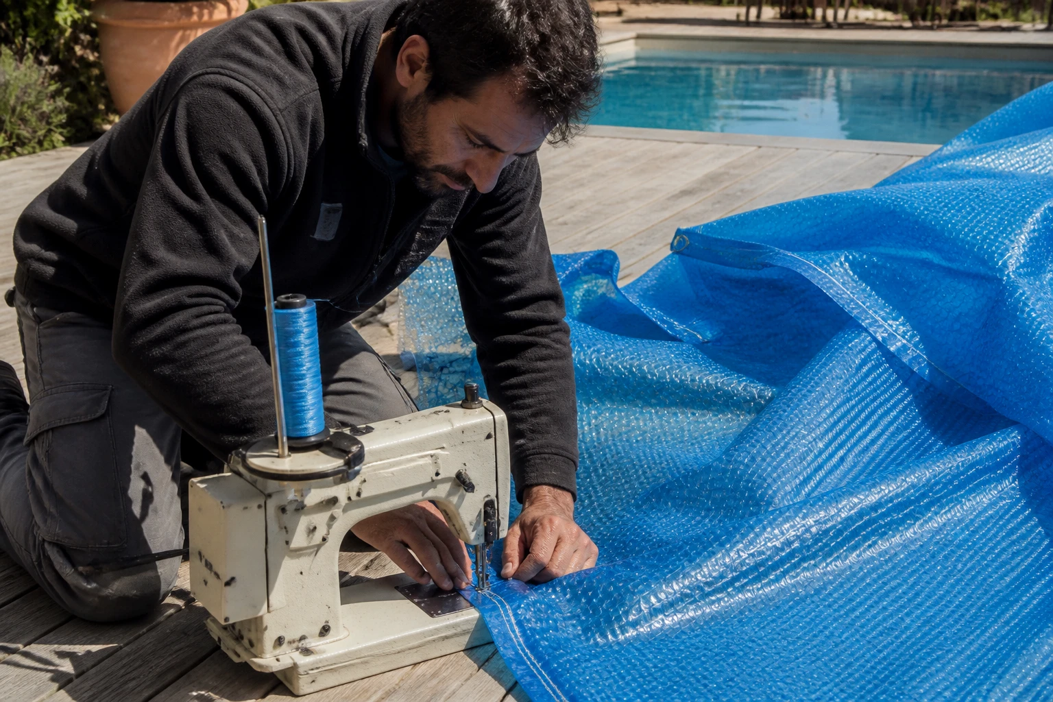 Comment coudre une bâche à bulle sur mesure pour sa piscine