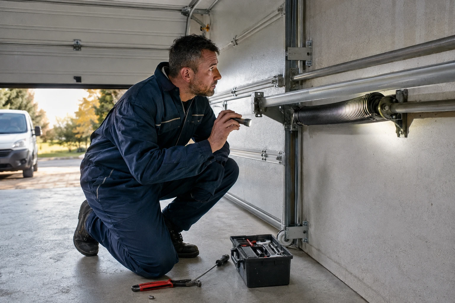 Problème de porte de garage sectionnelle : diagnostic et solutions